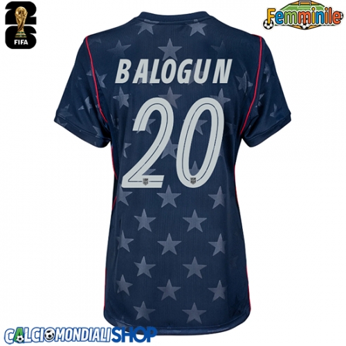 Maglie da calcio Stati Uniti Folarin Balogun #20 Seconda Maglia Femminile Mondiali 2026  Manica Corta